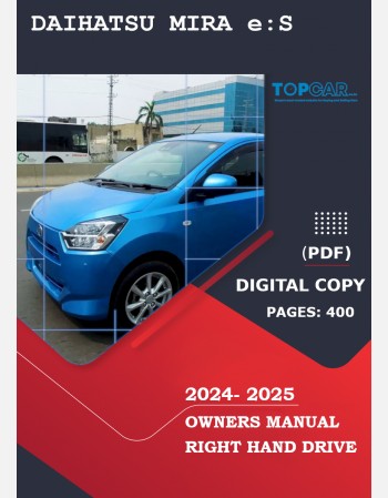 daihatsu mira es 2024-2025 owners manual in english